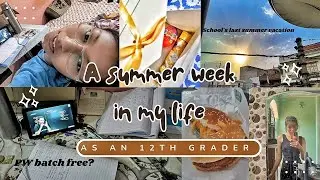 Summer week in my life as a 12th grader! +Study Strategy 🌻#school #vlog#12th#minivlog #studyroutine