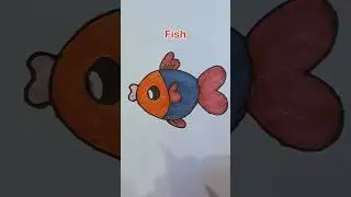 How to draw cute fish drawing #drawing #shorts #art #viral