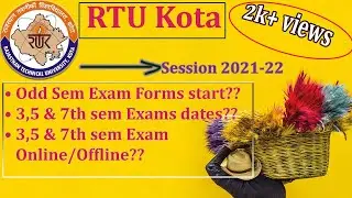 RTU odd sem exam update 2021-22🔥 | RTU Kota