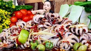 ตำซั่วหมึกสายกรุบๆเผ็ดนัวร์น้ำปลาร้าผักสดเต็มถาดเเซ่บถึงใจ|ส้มซ่าพาเเซ่บ 29 มกราคม ค.ศ. 2026
