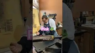 Printing a pink frog taking an absurd mode of transportation for American Frog Day (October 21)