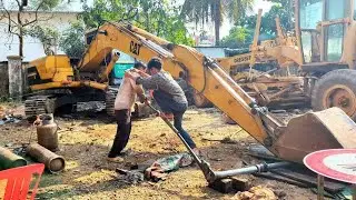 Excavator CAT312 Hydraulic Cylinder Seal Repairing | Heavy Equipment Maintenance