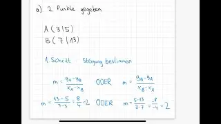 Funktionsgleichung - Lineare Funktion aufstellen (Mathe - Klasse 8-10)