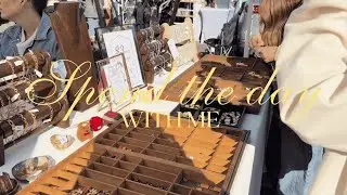SPEND THE DAY WITH ME | flea market + try-on haul + babysitting + gym
