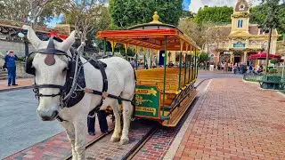 [4K] Horse-Drawn Streetcar - Disneyland Resort
