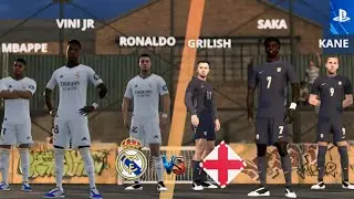 🎮FIFA VOLTA - RONALDO, VINI JR, MBAPPE, KANE, GRILISH vs SAKA ALL STARS | REAL MADRID vs ENGLAND