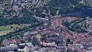 Fribourg View 3D  Switzerland&rsquo;s Gothic Gem in Stunning Aerial 3D