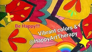 Vibrant colours & @HappyArtTherapy 🌸 #artmeditation #magicofcolors #drawing