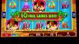 Chili Chili Fire Slot Machine Bonuses with $4.5 & $7.5 BET and Nice Line Hit, Live play
