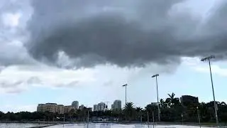Rotating Cloud Base of thunderstorm over St. Petersburg Tampa Bay Florida July 24, 2024 Vinoy Park