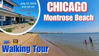 360 8K VR - Chicago Montrose Beach Walking Tour