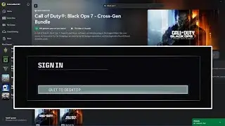 How to Fix Call of Duty Black Ops 7 Sign-In Quit to Desktop Error on Xbox