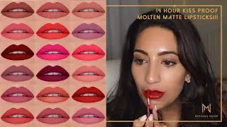 Lip Swatches - Smudge Proof, Waterproof, 14-hour kiss proof Molten Matte Liquid Lipsticks!