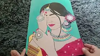 Mixed media on pre-marked mdf board