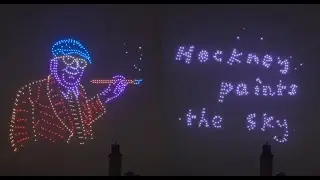 David Hockney Painting the Sky 🎨 600 Drones ✨ Stunning Saltaire & Salts Mill Light Show, Bradford 🇬🇧