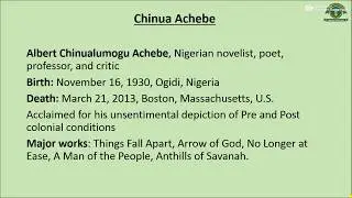 African Literature Lecture 2