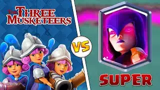 😱SUPER WITCH VS THREE MUSKETEERS - Clash Royale