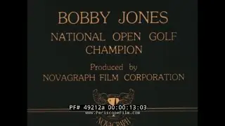 GOLFER BOBBY JONES DEMONSTRATES HIS GOLFING TECHNIQUE 49224a