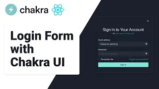 Coding a Login Form with Chakra UI | React | Dark Theme & Light Theme