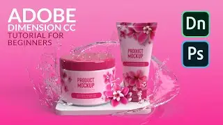 Adobe Dimension Tutorial: 3D Product packaging visualization Mockups for Beginners Egnlish Subtitles