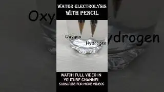 Electrolysis of water with pencil #electrolysis
