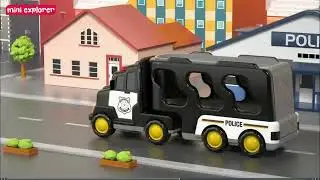 Mini Explorer Police Trucks Boy Toys  Transport Vehicle Carrier Truck Sets Kids Boys & Girls #toys