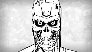 HOW TO DRAW T-800 ENDOSKELETON | TERMINATOR | STEP BT STEP HYPERLAPSE TUTORIAL | ART TUTORIAL