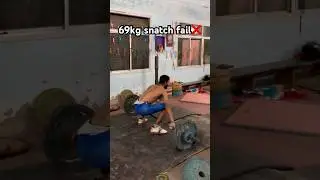 69kg snatch fail #motivation #ytstudio #weightlifting #subscribe #fitness #shorts #gym #diwali