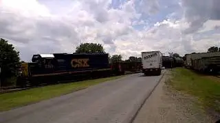 CSX 6153 and 6158 on D793-18 entering the Bowman Center