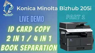 Konica Minolta 205i id card , Multi id card , Book separation , 2 in 1 &4 in 1 copy.#konicaminolta