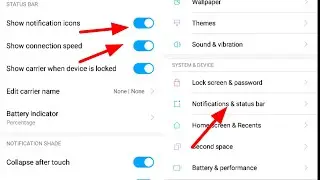 Show internet speed||notification status bar settings.