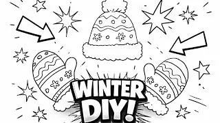 Kako lako nacrtati Zimsku Kapu i Rukavice | How to draw Winter Hat and Gloves