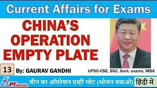 CHINA'S OPERATION EMPTY PLATE - Current Affairs for Exams | UPSC-CSE, SSC, Govt exams, MBA
