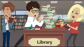 At the Library 📚 Conversation in English