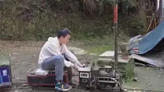 An ingenious dad makes a steam train for his autistic son