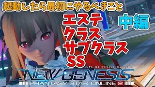 【PSO2NGS&beta;テスト速報】ニュージェネシスで最初にするべきサブクラスやエステ、SSの設定確認など解説ー中編ー【ファンタシースターオンライン２】