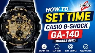 Casio G-Shock GA-140 (5612) Time setting tutorial | TrendWatchLab