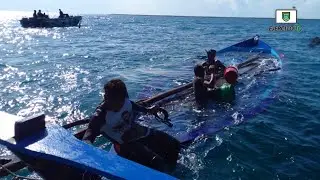 Distrito Naval Caribe rescat&oacute; a 6 tripulantes de un velero hundido al sureste de Cayos Miskitos