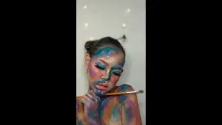 Colorful makeup💐💕 #shorts #facepainting #art #colorful #creativemakeup #makeup #mua #makeuplook