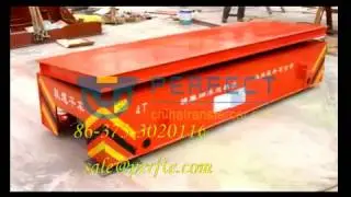 steerable rail carriage to transfer heavy load on Curved track with Hydraulic tilting machine