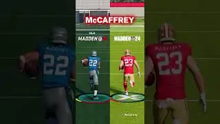 Christian McCaffrey - Madden 24 vs. Madden 18 Race