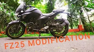 Модификация Yamaha FZ25 | Аварийный охранник | Дополнительный свет | Локатор номерного знака | Подъемник руля