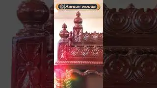 Home Temple - wooden mandir - temple design - temple decor - wooden temple #ytshort #temple
