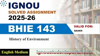 IGNOU BHIE 143 Solved Assignment 2025-26 | English Medium | Download PDF | IGNOU Students Portal