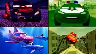 Evil Mcqueen vs Police Mcqueen vs Shark Mcqueen vs Eater Mcqueen - Coffin Dance Song Cover /Tileshop