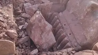 Extremely Satisfying Stone Crushing | Giant Rock Crusher Crunching Red Rocks