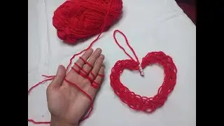 Amazing Woolen Craft Ideas - Easy Heart Making with Finger - DIY Wool Design -How to Make Yarn Heart