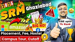 SRM Ghaziabad Review❤️[2025] Exposed 🤬 |Not Worth in 2025?🤔| Cutoff, Placement, Sports, Hostel,cons