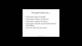 Solution Building Couples Therapy: Part 2 Connecting with the Couple