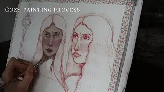 My first painting vlog of 2026 ✨ Quiet cozy portrait painting process